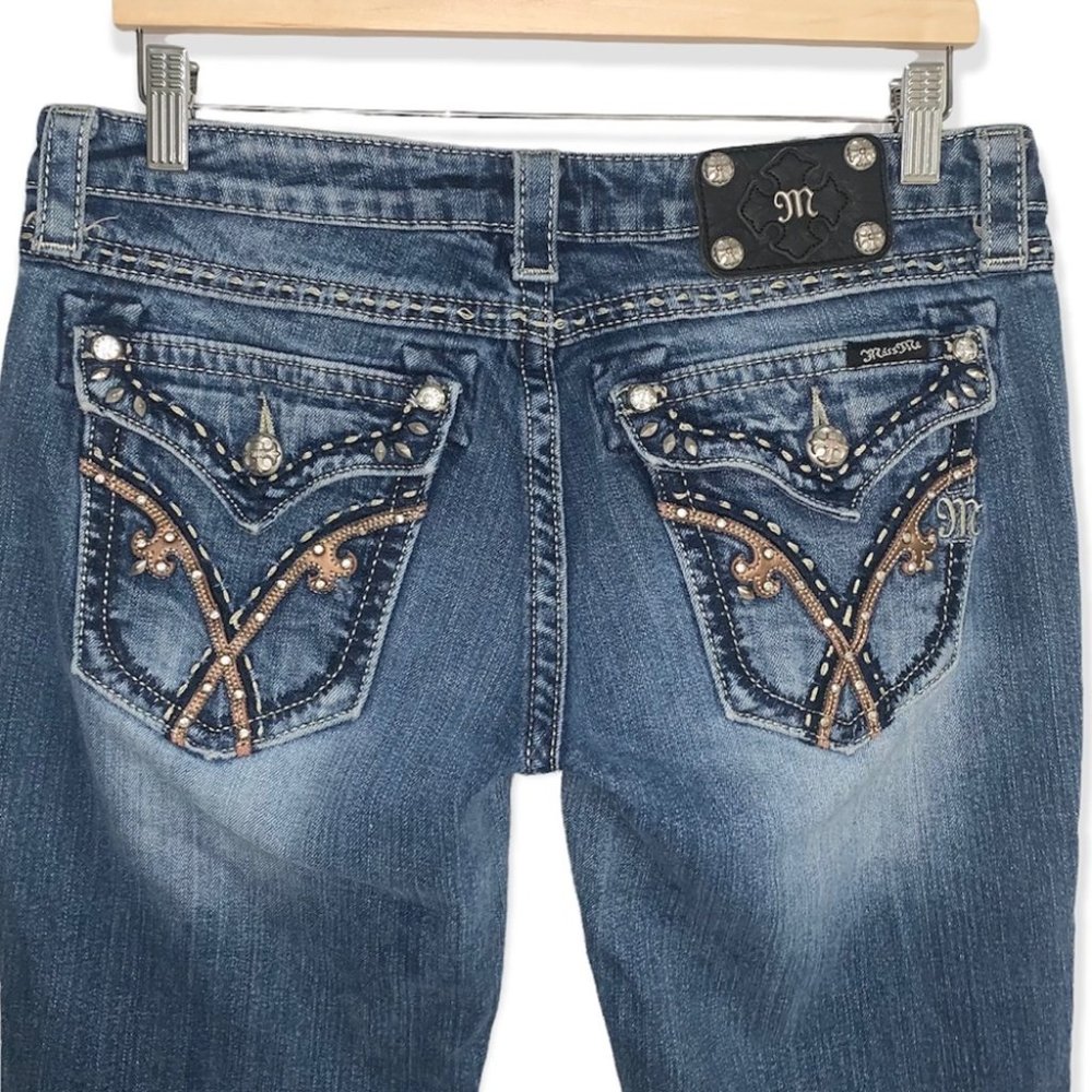 Miss Me Blue Embellished Boot Cut Jeans
